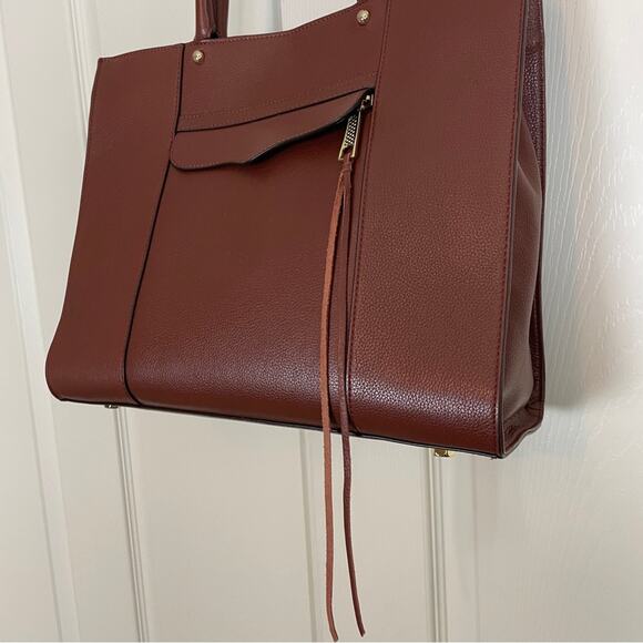 Rebecca Minkoff Whiskey MAB Double Handle Leather Tote - Picture 4 of 12